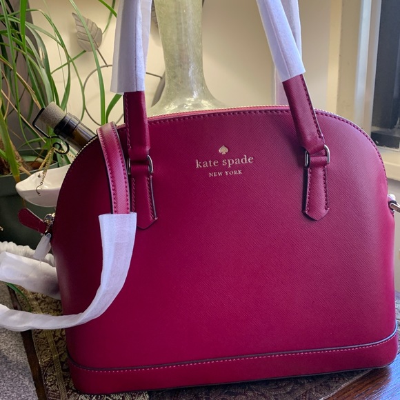 Authentic KATE SPADE leather top zip satchel/crossbody - Picture 2 of 13